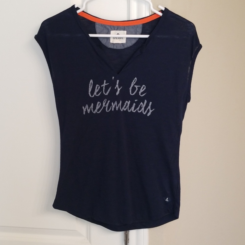 🚫SOLD🚫Sperry Top Lets be mermaids